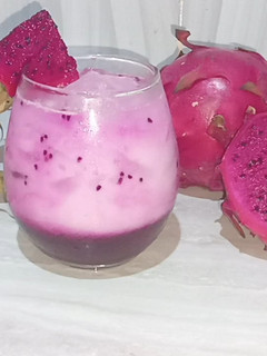 Foto resep 41.Es Buah Naga Susu