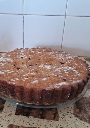 Una foto de Torta de frambuesas y chocolate blanco un toque de jengibre