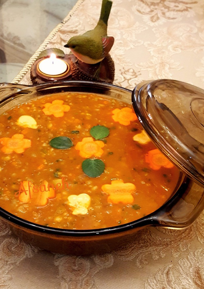عکسی از دستور سوپ عدس