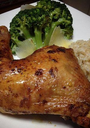 Una foto de Muslos de pollo especiados