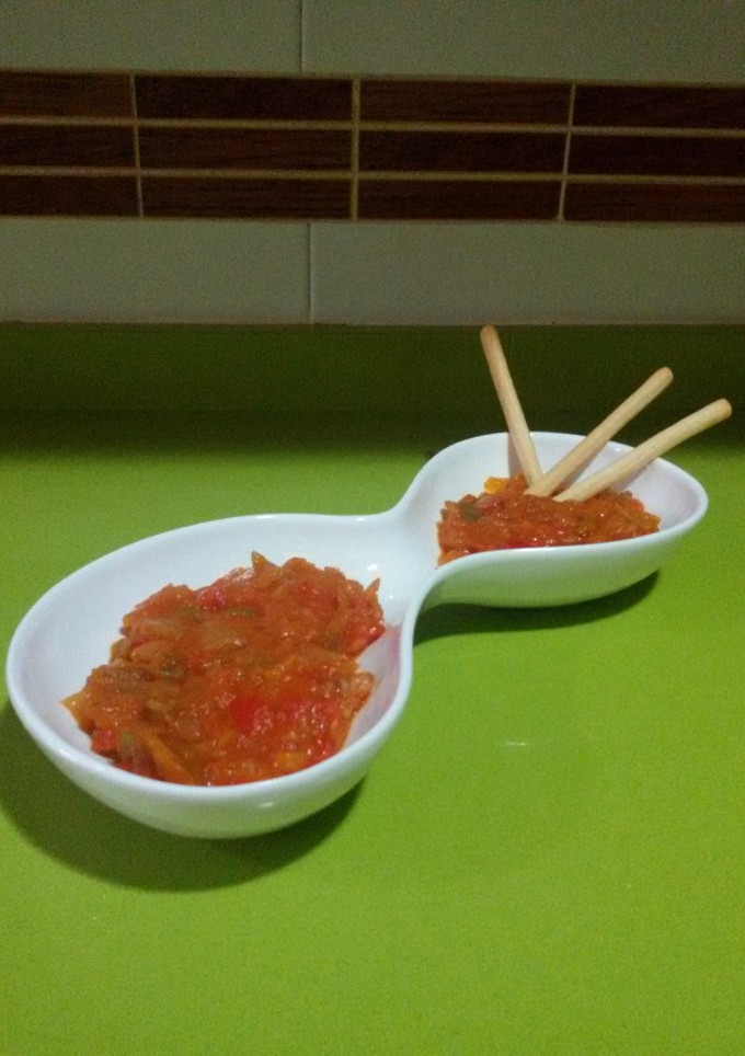 Una foto de Pisto con Thermomix