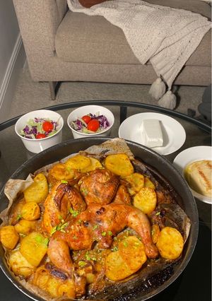 صورة لوصفة دجاج مشوي بالفرن❤️