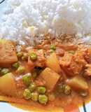 Rice with Aloo matar Vegetable