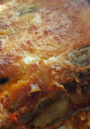 A picture of Vegan/vegatable moussaka.
