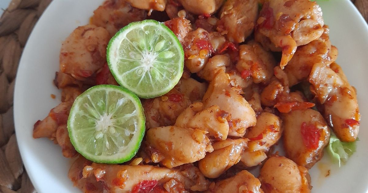 Sate Ayam Asin Pedas (versi goreng)