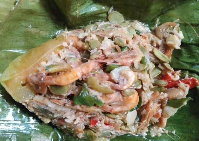 Resep Botok udang petai cina/ mlanding yang Enak Banget