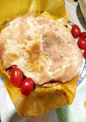 Φωτογραφία της συνταγής Σκεπαστή τορτίγιας με λουκάνικο και φέτα ♠️💜