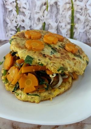 Foto resep [menu diet] burger tempe isi pecel