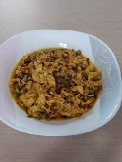 عکسی از دستور خورش مرغ ریش شده