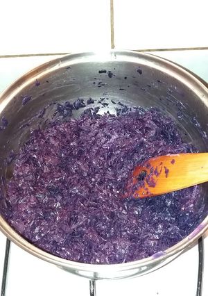 Párolt lilakáposzta recept fotója
