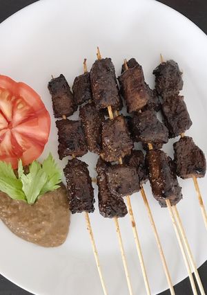 Foto resep Sate Sapi Manis Bumbu Kacang