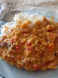 Curry de lentejas turcas/rojas/peladas 🍛🥄 con arroz basmati !! guisito económico de otoño