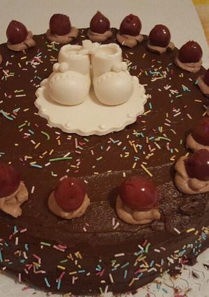 Étcsokis meggyes torta recept fotója