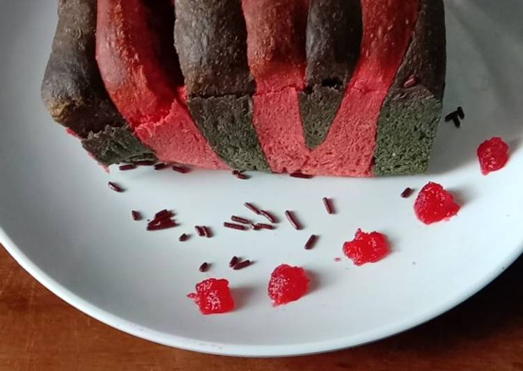 Resep Roti Sisir Strowberry-Charcoal Anti Gagal