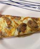 Omelette de claras de huevo y champiñones