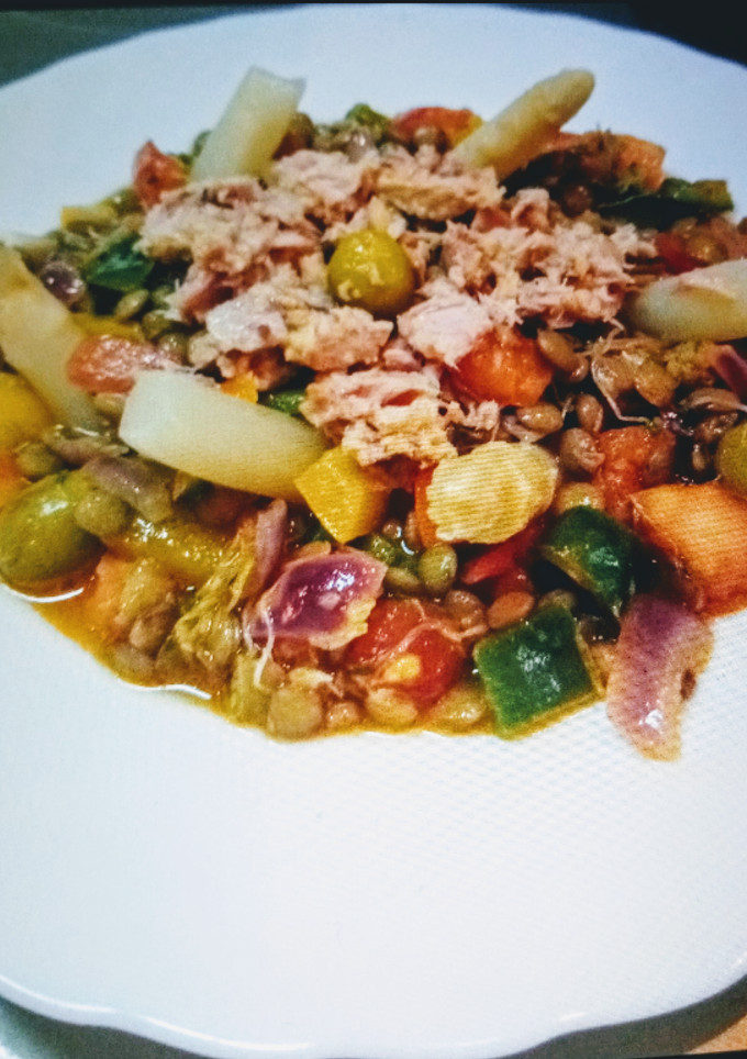Una foto de Ensalada de lentejas