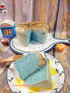 蝶豆花戚風蛋糕 的食譜成品照片