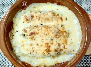 Foto principal de Puerros gratinados con cecina y bechamel