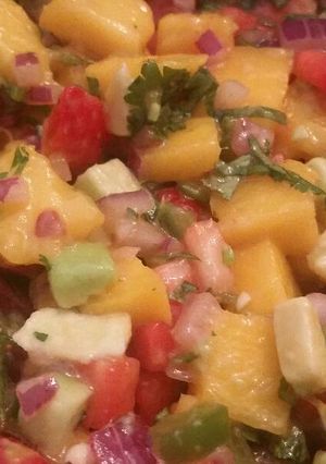 A picture of Strawberry-Mango Salsa.