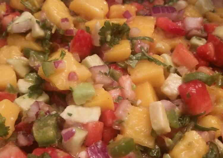 Recipe of Any-night-of-the-week Strawberry-Mango Salsa