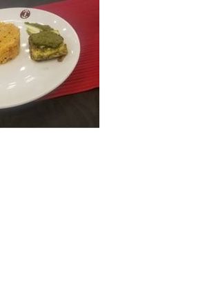 A picture of Tandoori Pesto paneer with tomato rice.