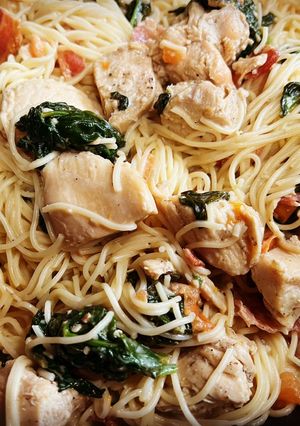 A picture of Tuscan Chicken Pasta.