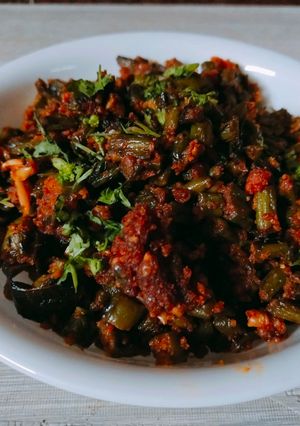 A picture of French beans sabji.