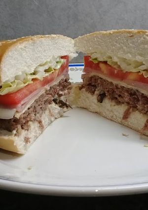 Una foto de Hanburguesa casera de carne
