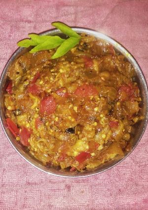 A picture of Baingan ka Bharta.