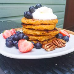 Sweet potato breakfast cake A picture of Sweet potato breakfast cake.