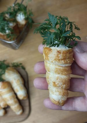 Une photo de 🥕Carottes feuilletées (trompe l'oeil)