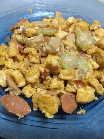 Cara Gampang Membuat Resep 23. Oseng Tahu, Bakso, Sosis Campur Telor Orak Arik yang Bikin Ngiler Anti Ribet, Uenak Banget