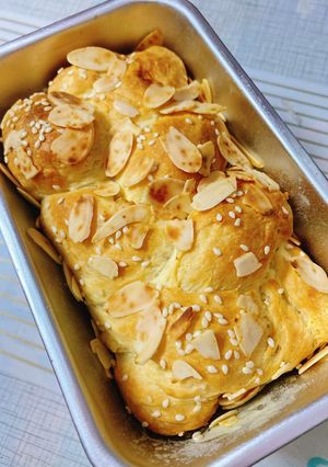 Hình của món Bánh mì bông cúc nướng bằng nồi chiên không dầu (không cần nhồi).