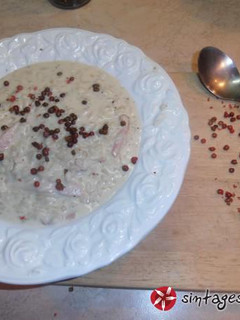 Φωτογραφία της συνταγής Risotto al mascarpone, με μπέικον και ροζ πιπέρι