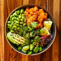 A picture of Salmon Poke.