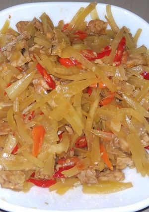 Foto resep Tumis kates tempe