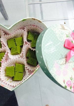 Hình của món Nama chocolate vị trà xanh.