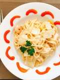 Pasta hải sản sốt kem