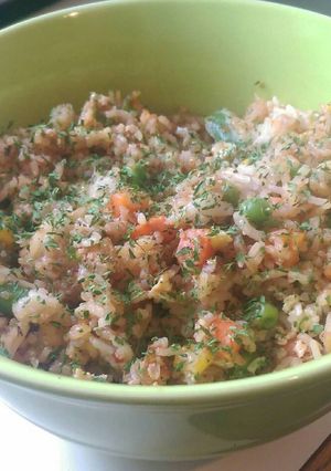 A picture of Veggie Fried Rice.