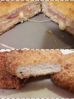 Una foto de Medallones de pollo rellenos de jamón y queso 😋