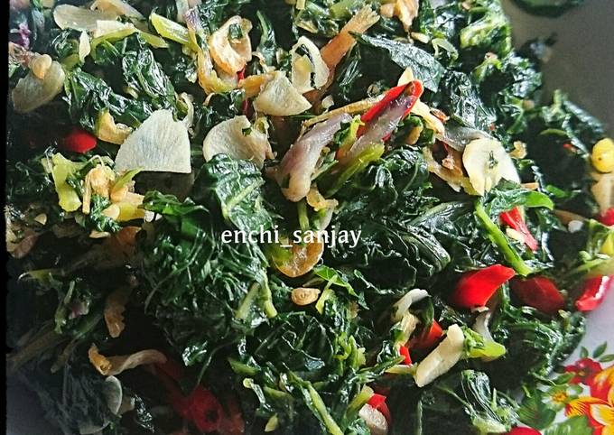 Resep Tumis Daun Pepaya ikan Teri #no pahit yang Lezat