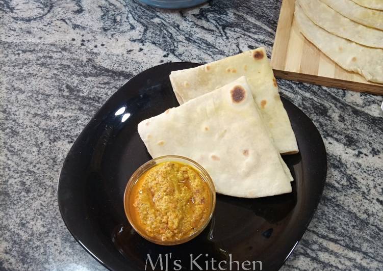 Steps to Make Speedy Coconut Milk Roti with Mayo cabbage beef dip