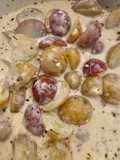 Creamy Garlic Baby Gold Potatoes