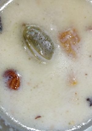 A picture of Posta badam doodh full of nutrients.