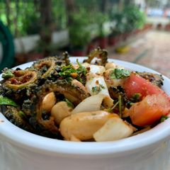 Karela/ Bitter Gourd Salad A picture of Karela/ Bitter Gourd Salad.