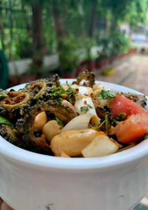A picture of Karela/ Bitter Gourd Salad.