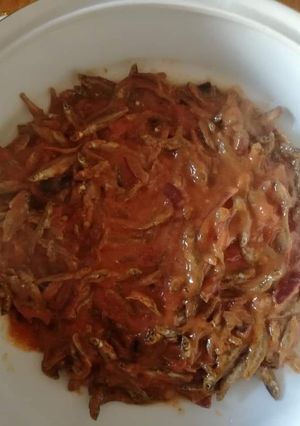A picture of Wet fried omena.