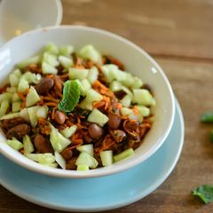 A picture of Kidney Bean Salad with Mint & Honey Dressing.