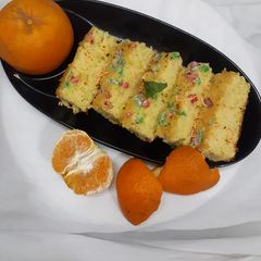 A picture of Orange tutti frutti cake.