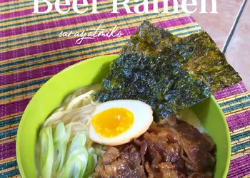 Resep Baru Creamy Beef Ramen Lezat Mantap